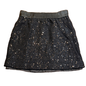 ANN TAYLOR LOFT Petites Black Sequins Skirt Size XXSP